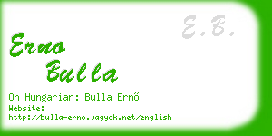 erno bulla business card