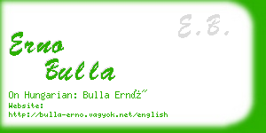 erno bulla business card